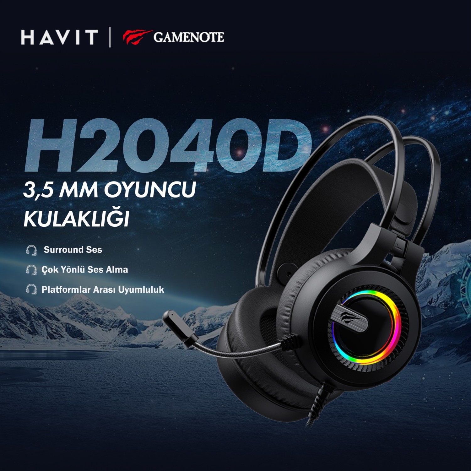 Havit Gamenote H D Rgb Ayd Nlatmal Mikrofonlu Gaming Fiyat