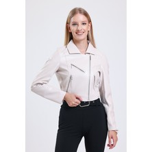 Sense Fermuar Detaylı Sunı Deri Motorcu Montu | CKT34499