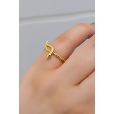 Sinsirella 925 Ayar Gümüş Yüzük Gold Kaplama Ayarlanabilir Yılan Yüzük