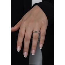 Sinsirella Gümüş Prenses Yüzük Renkli Taşlı Ayarlanabilir Ölçü. Rose Gold Kaplama 925 Ayar Gümüş Yüzük