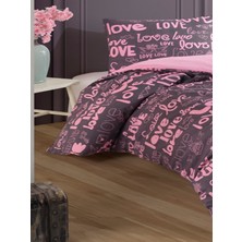 Üntaş Serenad Çift Kişilik Cift Taraflı Love Desen Nevresim Seti Loveçift