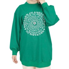 Coolest Butik 71143 2 Ip Kumaş Nakış Yazı Ve Taş Detaylı Sweatshirt