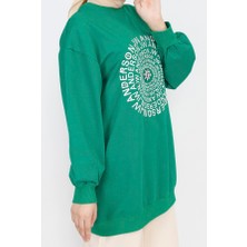 Coolest Butik 71143 2 Ip Kumaş Nakış Yazı Ve Taş Detaylı Sweatshirt