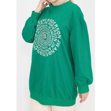 Coolest Butik 71143 2 Ip Kumaş Nakış Yazı Ve Taş Detaylı Sweatshirt