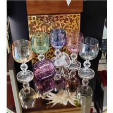 Bohemia Kristal Renkli Kahve Yanı Kadeh
