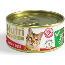 Nutri Feline 85GR Sığır Etli Zeytinli 12ADET Yaş Kedi Maması