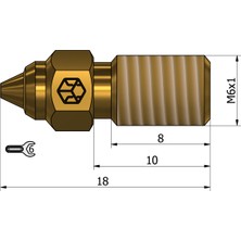 CSA 0.6mm Csa Neptune 4/4 Pro Nozzle