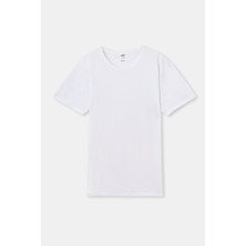 Dagi Beyaz D1160 O Yaka T-Shirt Erkekler İçin Nefes Alabilir Kumaş ile Gün Boyu Konfor