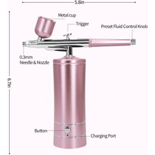 Zigver Kompresör İle Airbrush Tırnak Çivi Için Taşınabilir Airbrush Dövme Makyaj Boya Elektrikli Hava Püskürtme Tabancası Oksijen Enjektör Kiti