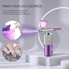 Zigver Airbrush Kompresör Seti Hava Püskürtme Tabancası Makyaj Boyama Tabancası Dövme Hydrafacial Makine