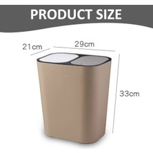 Qisem Sınıflandırma Çöp KUTUSU-BEJ-21*29*33CM (Yurt Dışından)