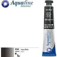 Daler Rowney Aquafine Tüp Sulu Boya 8 ml 034 Ivory Black Renkli ve Kaliteli Sanat Malzemesi