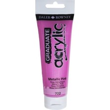 Daler Rowney Graduate Akrilik Boya 120ML 722 Metallic Pink