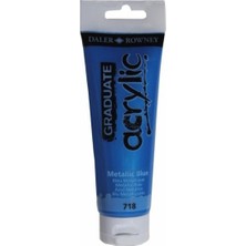 Daler Rowney GRADUATE718 Akrilik Boya 120ML Metallic Blue