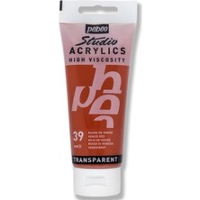 Pebeo Studio Akrilik Boya - Transparent Venice Red- 100ML - N:39