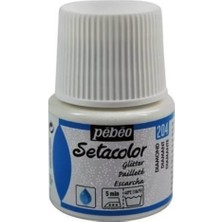 Pebeo Setacolor Glitter Transparan Kumaş Boyası 45ML Şişe  204 Diamond