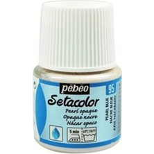 Pebeo Pearl (Yanar Döner) Opak Kumaş Boyası 95 Pearl Blue 45 ml