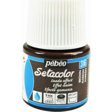 Pebeo Setacolor Suede Effect (Süet Etkisi) Kumaş Boyası 316 Brown