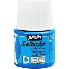 Pebeo Light Fabric Fluorescent (Fosforlu) Kumaş Boyası 35 Blue 45 ml