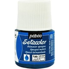 Pebeo Setacolor Shimmer Parlak Opak Kumaş Boyası 45 ml Electric Blue