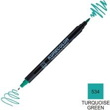 Zig Kurecolor Mangaka Fine&brush Çift Taraflı Kalem CNKC-2200 No 534 Turquoise Green