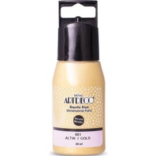 Artdeco Metalik Boyutlu Boya 681 Altın Renk 60ML Su Bazlı Dekoratif Uygulamalar İçin