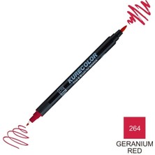 Zig Kurecolor Mangaka Fine&brush Çift Taraflı Kalem CNKC-2200 No 264 Geranium Red