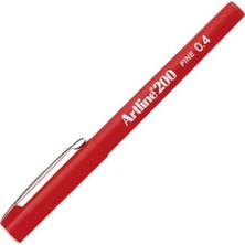 Artline Fine Keçe Uçlu Yazı Kalemi 0.4mm Kırmızı