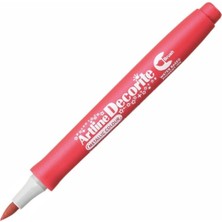Artline Decorite Marker Kalem Fırça Uçlu Metallic Red
