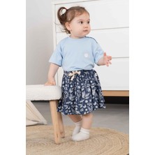 Little Gusto Mini Etek Çocuk Lacivert Organik Pamuk