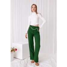 Tubia Kadın Ekru Renk Yarım Balıkçı Crop Hırka