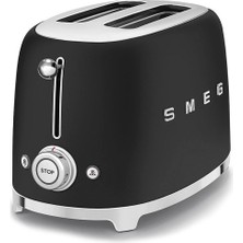 Smeg Mat Siyah 2X1 Ekmek Kızartma TSF01BLMEU