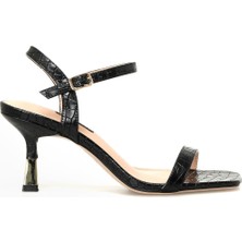 Nine West Henno2 3pr Siyah Kadın Topuklu Sandalet