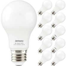 Janissary 10 Adet 9 Watt LED Ampul Beyaz Renk 100 Watt Eşdeğerli