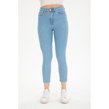 Jeany Jeans Nora Yüksek Bel  Slim/mom Jeans Pantolon 40 - Buzmavi