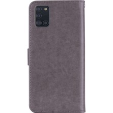 Seashell Digital Baykuş Izi Rhinestone Dekor Deri Telefon Kapağı Samsung Galaxy A31-BROWN (Yurt Dışından)