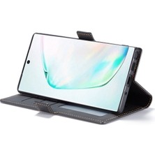 Seashell Digital Samsung Galaxy Note 10 Plus/10 Plus 5g-Black Için Fantasy Serisi Silky Touch Deri Cüzdan Kılıfı (Yurt Dışından)