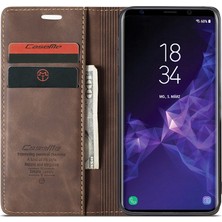 Seashell Digital Samsung Galaxy S9 G960-COFFEE Için Otomatik Emilmiş Deri Cüzdan Stand Kılıfı (Yurt Dışından)