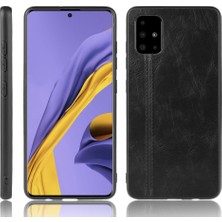 Seashell Digital Samsung Galaxy M51-BLACK Için Pu Deri Kaplamalı Pc+Tpu Hibrit Koruyucu Kapak (Yurt Dışından)