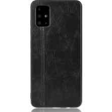 Seashell Digital Samsung Galaxy M51-BLACK Için Pu Deri Kaplamalı Pc+Tpu Hibrit Koruyucu Kapak (Yurt Dışından)