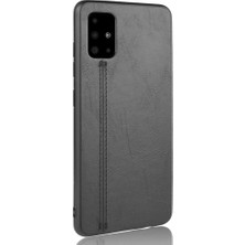 Seashell Digital Samsung Galaxy M51-BLACK Için Pu Deri Kaplamalı Pc+Tpu Hibrit Koruyucu Kapak (Yurt Dışından)