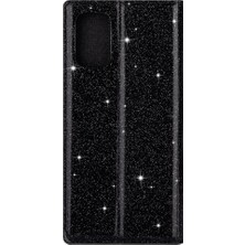 Seashell Digital Samsung Galaxy A31-BLACK Için Flaş Toz Deri Kabuğu (Yurt Dışından)