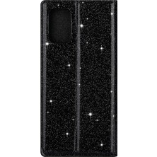 Seashell Digital Samsung Galaxy M51 Stand Case-Black Için Flash Powder Otomatik Absorlanmış Deri Kabuk (Yurt Dışından)