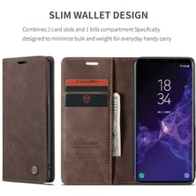 Seashell Digital Samsung Galaxy S9 G960-COFFEE Için Otomatik Emilmiş Deri Cüzdan Stand Kılıfı (Yurt Dışından)