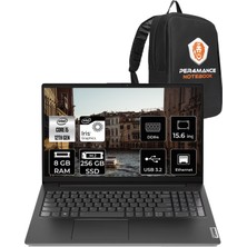 Lenovo V15 Intel Core I5 1235U 8gb 256GB SSD Freedos 15.6" Fhd Taşınabilir Bilgisayar 82TT00A5TX001 & Per4 Çanta