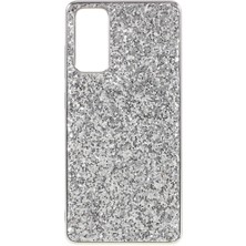 Seashell Digital Samsung Galaxy S20 Fe 4G/5G/S20 LITE/S20 Fe 2022 Işıltılı Payetler Tasarımı Tpu Frame+Pc Hibrit Kabuk Case-Silver (Yurt Dışından)