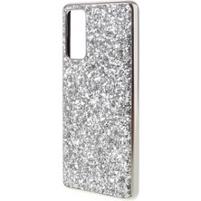 Seashell Digital Samsung Galaxy S20 Fe 4G/5G/S20 LITE/S20 Fe 2022 Işıltılı Payetler Tasarımı Tpu Frame+Pc Hibrit Kabuk Case-Silver (Yurt Dışından)