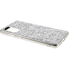 Seashell Digital Samsung Galaxy S20 Fe 4G/5G/S20 LITE/S20 Fe 2022 Işıltılı Payetler Tasarımı Tpu Frame+Pc Hibrit Kabuk Case-Silver (Yurt Dışından)