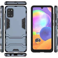 Seashell Digital Galaxy A31-BLUE Için Kickstand ile Cool Guard Pc+Tpu Kabuğu (Yurt Dışından)