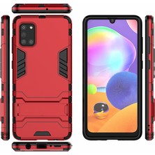 Seashell Digital Galaxy A31-KIRMIZI Için Kickstand ile Serin Koruma Pc+Tpu Kabuğu (Yurt Dışından)